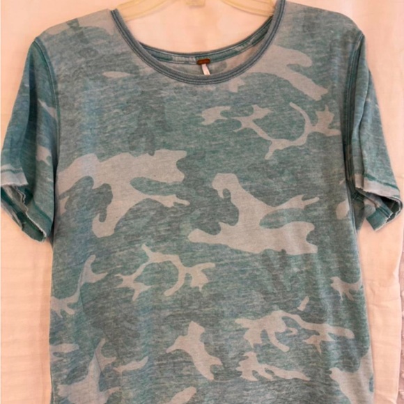Free People Camouflage Short Sleeve Tee - Picture 1 of 4